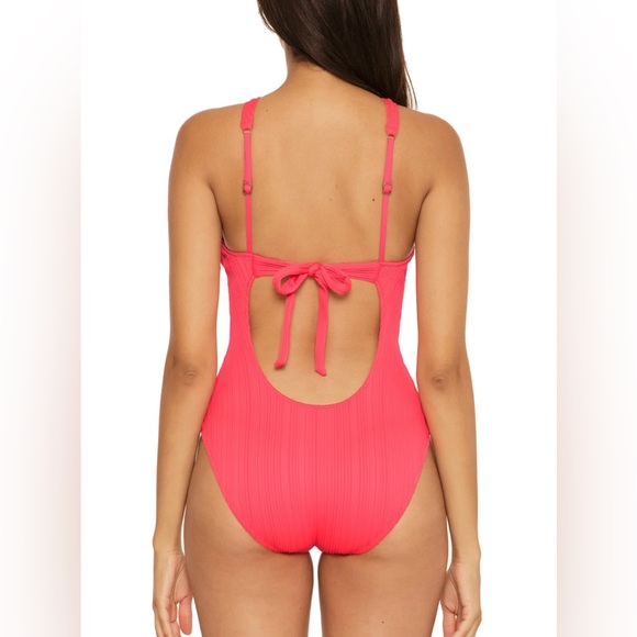 BECCA High Neck Halter One Piece Swimsuit - Picture 3 of 3
